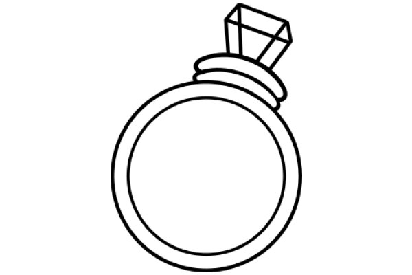 A Simple Illustration of a Ring with a Diamond on Top