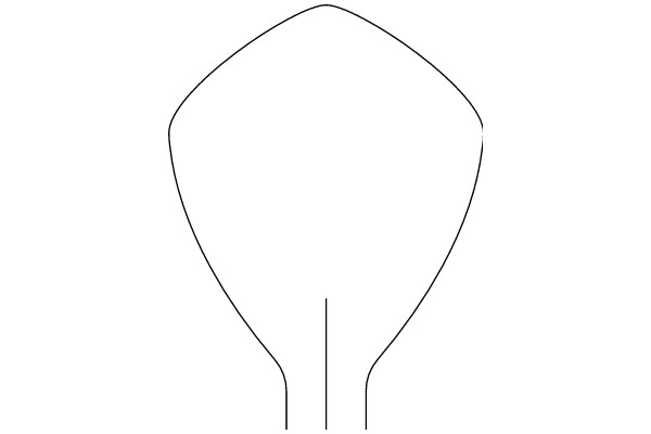 A Simple Line Drawing of a Balloon