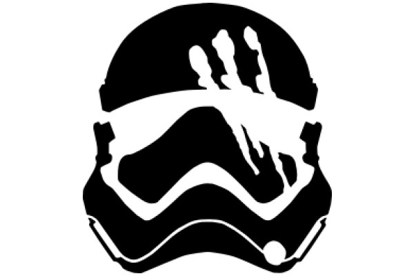 Stylized Logo of a Helmet with a Hand Inside