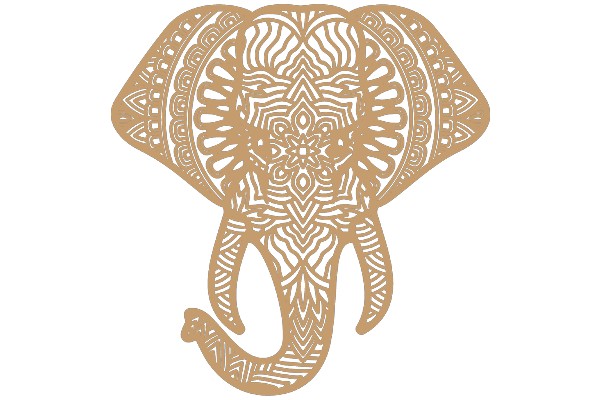 Intricate Elephant Design: A Symphony of Patterns and Shapes