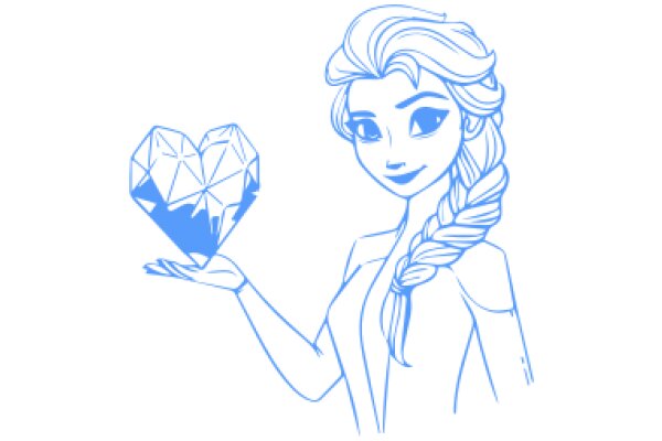 A Whimsical Encounter: A Princess with a Heart-Shaped Diamond