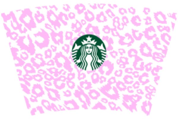 Starbucks Logo on Pink Leopard Print Background