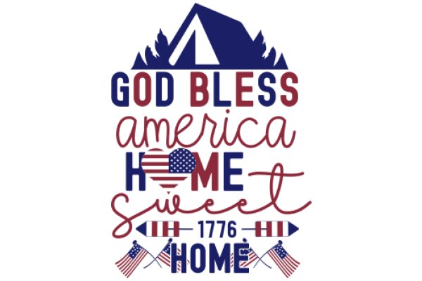 God Bless America: A Patriotic Home Sweet Home Sign