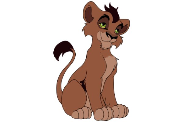 A Lion's Smile: A Cartoon Character's Joyful Expression