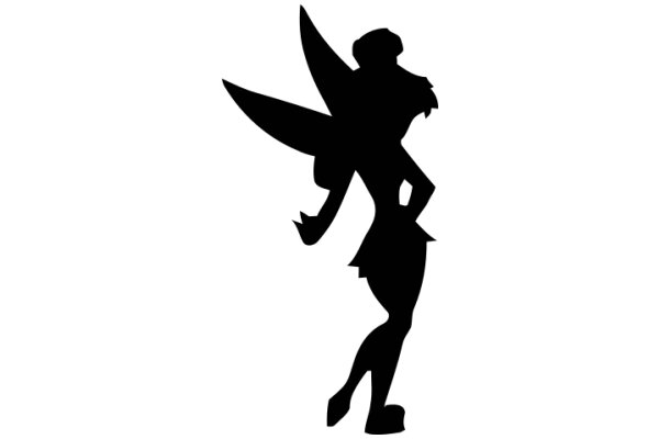 Silhouette of a Winged Figure