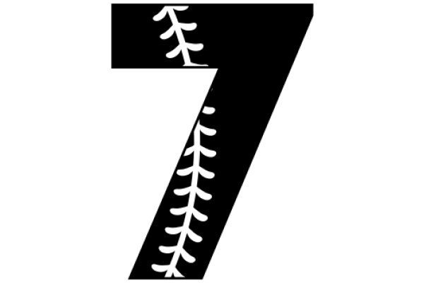 Stylized Number Seven with a Tree Branch Design