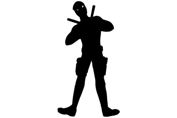 Silhouette of a Police Officer with a Baton