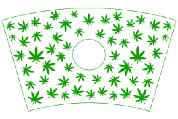 Vibrant Green Cannabis Leaf Pattern