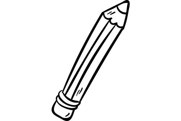 A Simple Line Drawing of a Pencil