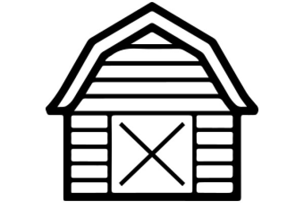 Simplistic Icon of a House with a Cross on It