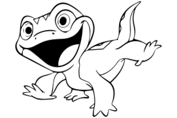 The Laughing Lizard: A Playful Cartoon Character