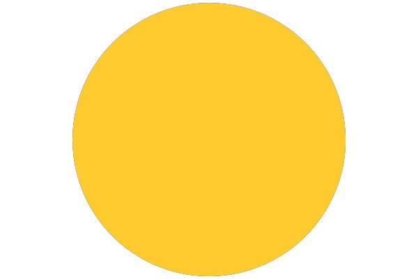 A Solitary Yellow Circle Against a White Background