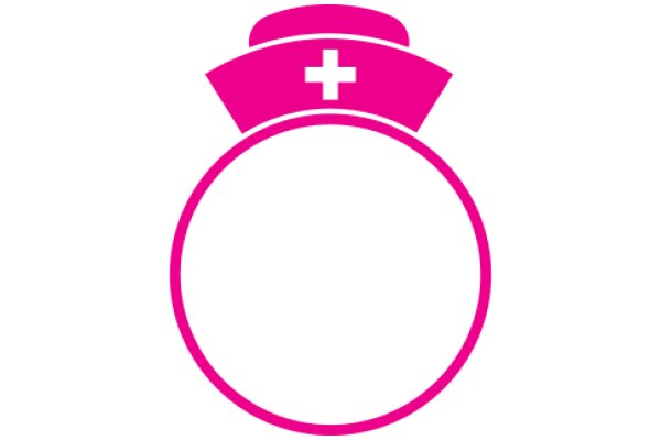 A Pink Ring with a Cross Symbol