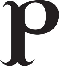 Simplistic Black Letter 'P' on a White Background