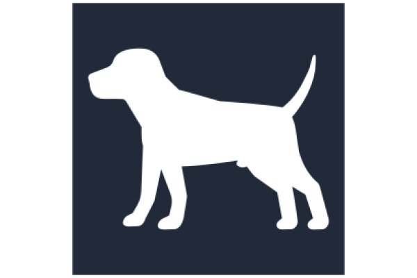 A Stylized Dog Icon on a Dark Background