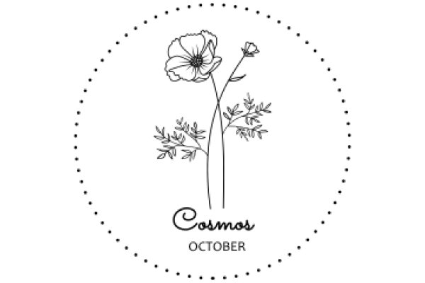 October's Cosmos: A Floral Illustration