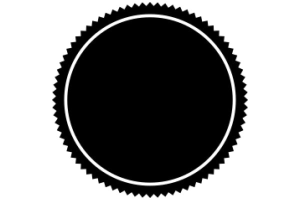 A Solid Black Circle with a White Outline