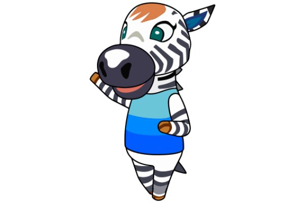 Zebra-Inspired Character: A Stylized, Friendly Cartoon