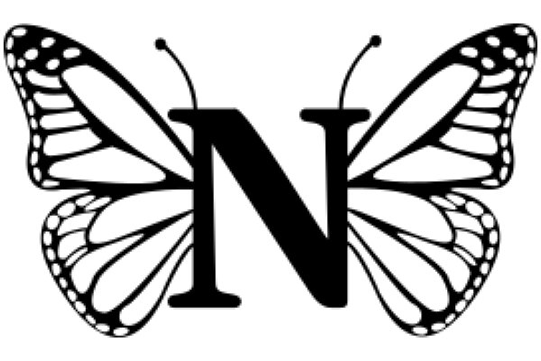 Stylized Butterfly Logo with Letter 'N' at Center