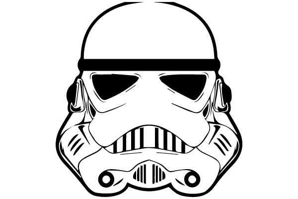 Stylized Artwork of a Stormtrooper Helmet