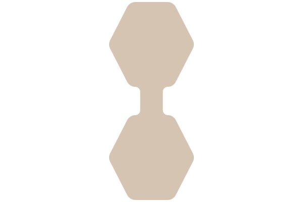 Simplistic Geometric Shape: A Beige Diamond-like Figure