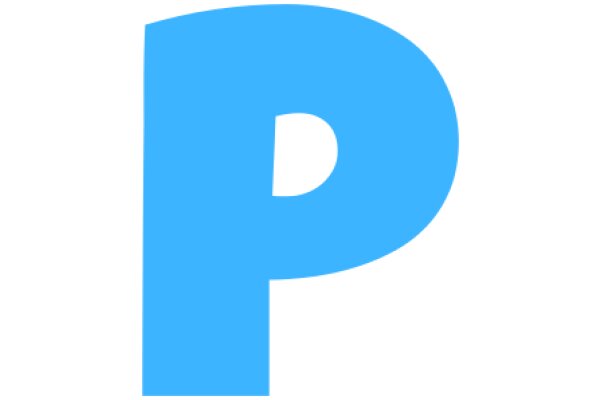 Stylized Letter 'P' in Blue