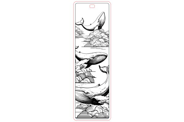 Whimsical Whale Tail Art on a Phone Case