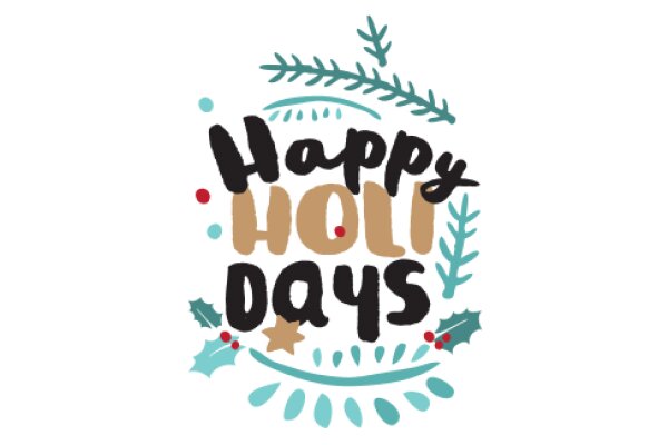 Happy Holidays: A Festive Sticker Celebrating the Season