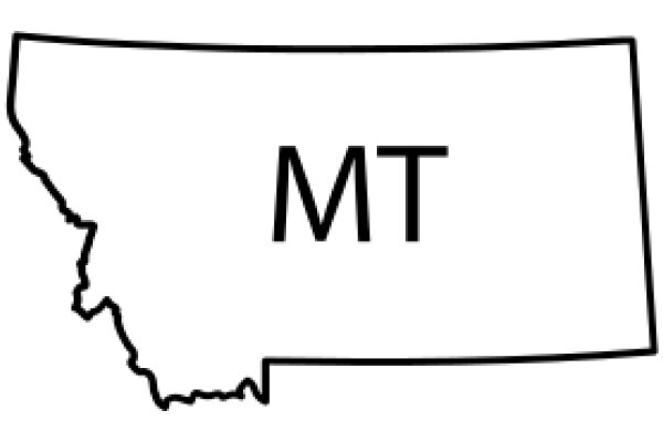 Simplified Map of Montana with the State's Name