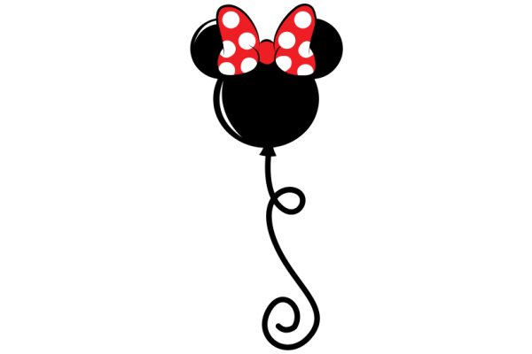 Whimsical Mickey Mouse Balloon with a Curly Tail