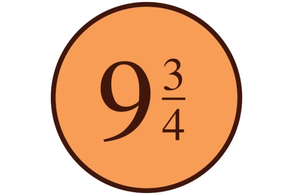 A Round Orange Icon with the Number 9 and the Number 3