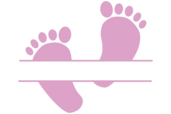 Pink Footprints on a White Background: A Symbol of Friendship and Support