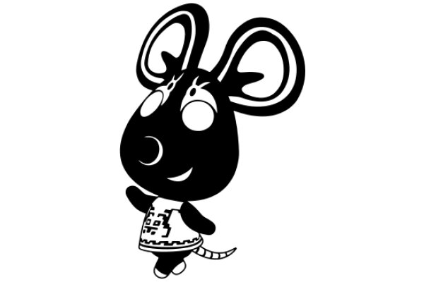 A Whimsical Cartoon of a Mouse with a Smile