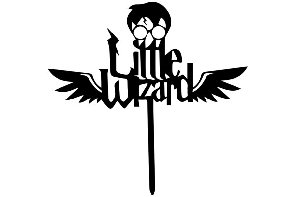 Stylized Logo of Little Wizard with a Wing