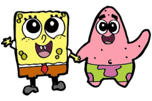 A Friendly Encounter: SpongeBob and His Pink Friend