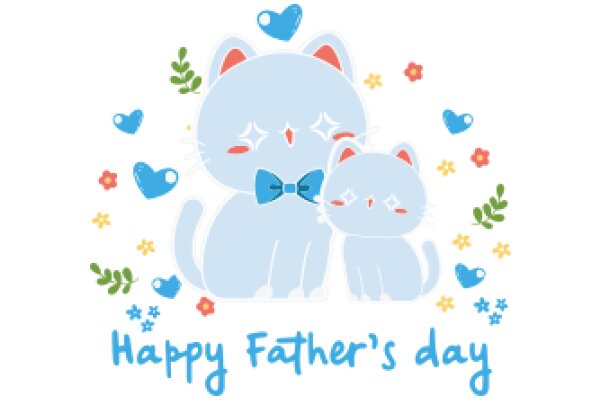 Celebrating Father's Day with a Blue Cat and a Heartfelt Message