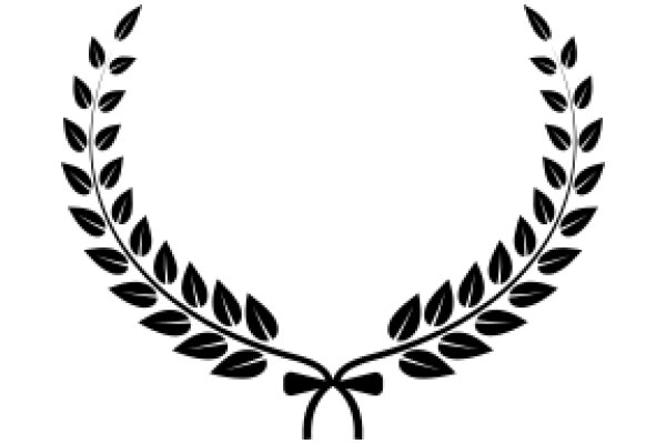 Elegant Black Laurel Wreath with Bowtie Design