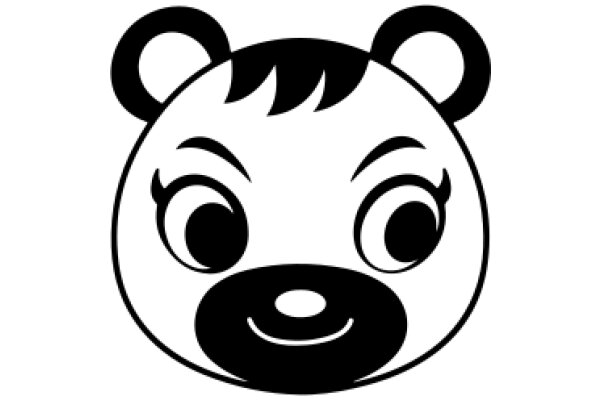 A Playful Logo of a Stylized Bear Head