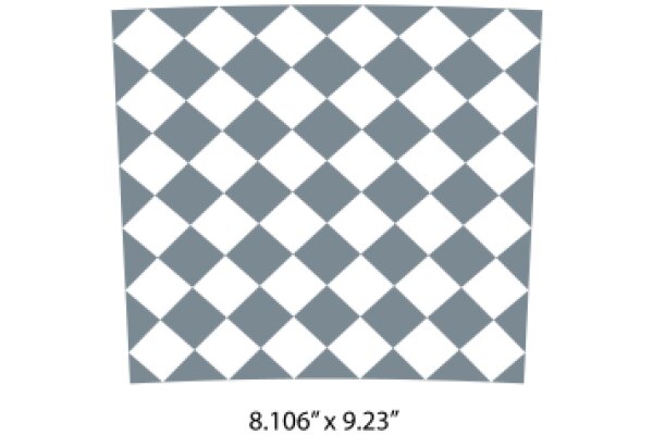 Gray Checkered Pattern with Dimensions