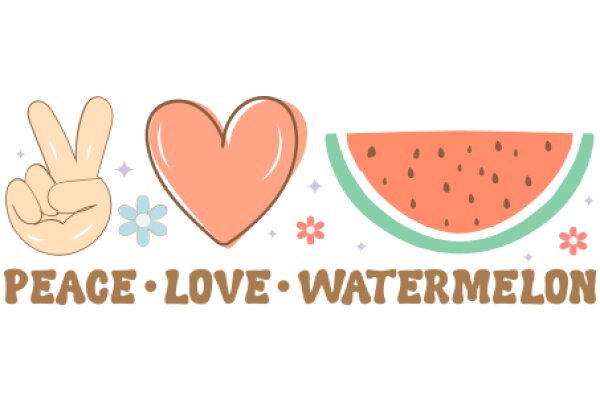 Peace, Love, and Watermelon: A Graphic Illustration of Summer Vibes