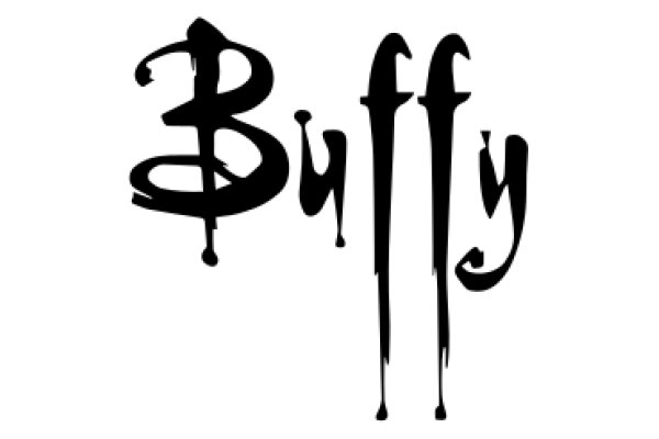 Stylized Logo of the Word 'Buffy' with a Dripping Effect