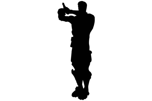 Silhouette of a Person Pointing Upward