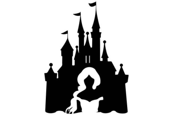 Silhouette of a Castle and a Princess