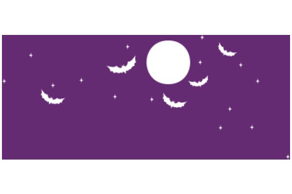 A Night of Whimsy: A Purple Sky with Bats and a Moon