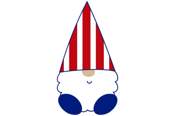 A Cute Cartoon Character with a Red, White, and Blue Hat