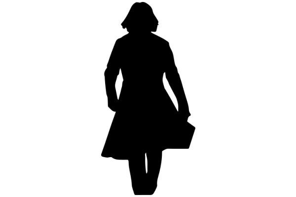 Silhouette of a Woman in a Long Coat