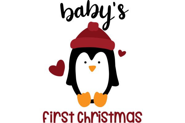 Baby's First Christmas: A Heartwarming Illustration of a Penguin's Festive Adventure