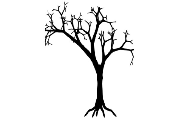 Silhouette of a Tree: A Minimalist Artwork