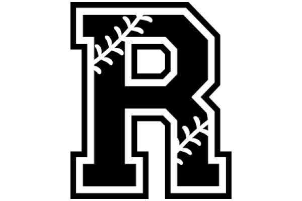 Stylized Baseball Logo with Letter 'R'