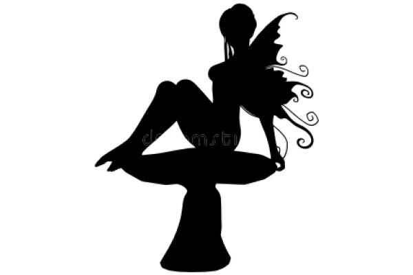 Silhouette of a Fairy on a Chair